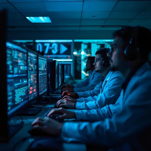 Security analysts at monitoring stations